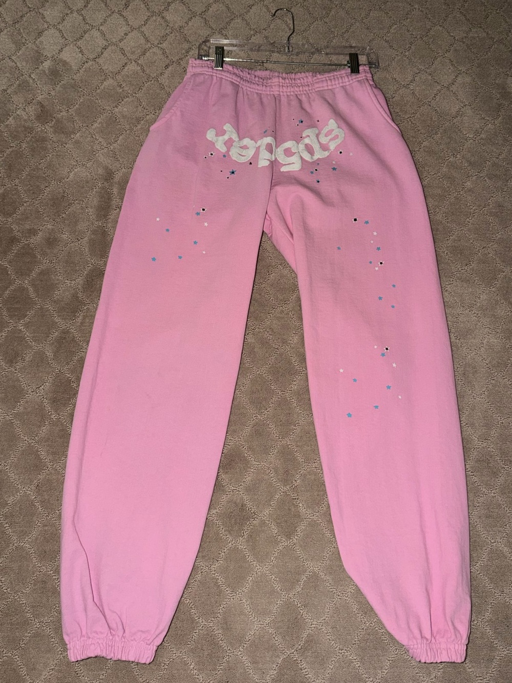 Sp5der OG Web Pink Sweatpants
